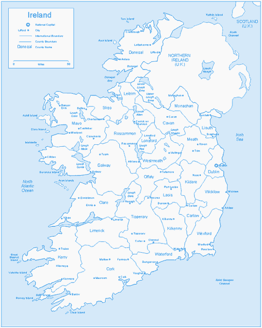 Map of Ireland