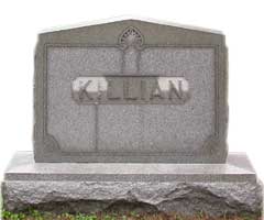 Killian Headstone, St. James Cemetery, Bridgeport CT